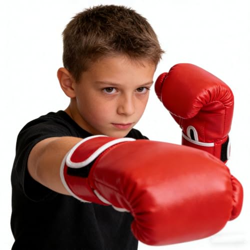 Guantes de boxeo para jóvenes de 4 a 10 años aptos para muay thai y saco 5