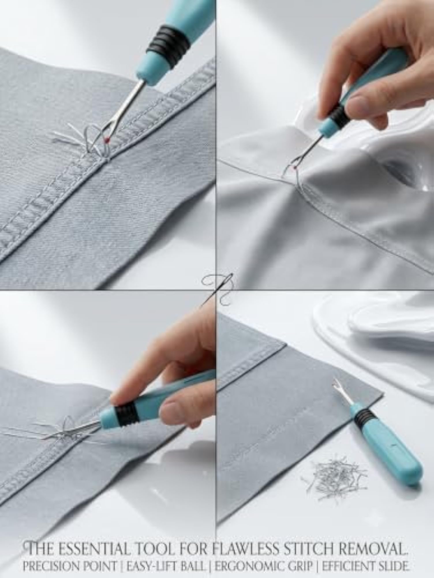 Comfort Grip Seam Ripper Tool for Stitch Removal