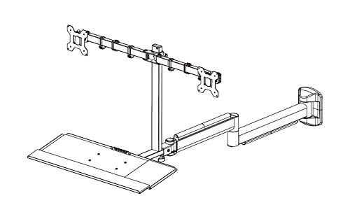 Ezm Dual Lcd/Led/Plasma/Flat Panel Monitor And Keyboard Wall Mount Black (002-0040) #TOP2