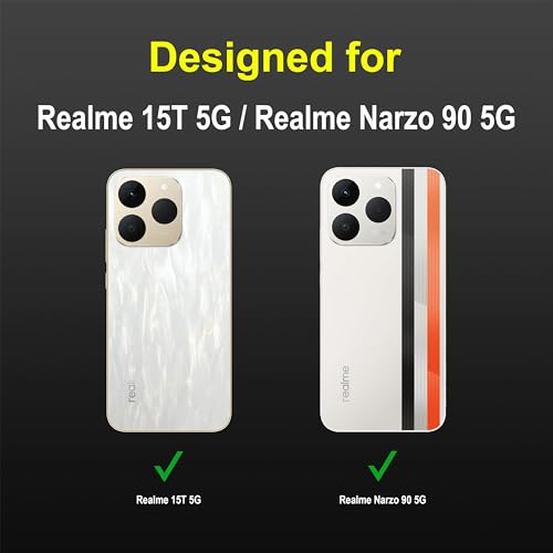 Image of amazon basics Back Case Cover for Realme 15T 5G | Compatible for Realme 15T 5G Back Cover | Liquid Silicon Magic Case with Camera Protection | Black