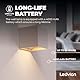 Ledvion - Wiederaufladbare USB Wandleuchte Beige mit Bewegungssensor, 3000K, 120L, IP44, 4400mAh Akku, kabellose