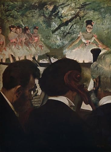Image sur toile musiciens d'orchestre Degas 60x90cm