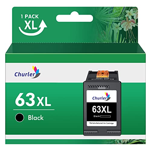 Remanufactured Ink Cartridge Replacement for HP Ink 63 XL 63XL (Black 2-Pack) Work with HP63 3830 4650 4652 4655 5200 5252 5255 5258 4520 4512 1112 2132 3630 3632 Printers -  Churler, HP hp ink 63