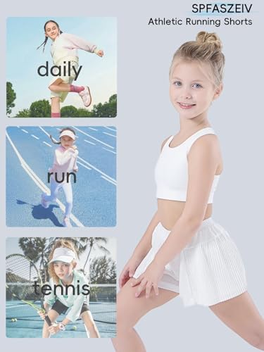 Shorts de borboleta para meninas com bolsos 2 em 1 short atlético rodado para crianças de corrida de