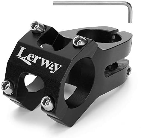 LERWAY 31.8 MTB Stem Bike Stem: 45mm Mountain Bike Stem Bike Handlebar Short Stem for Most Bicycle, MTB, Road Bike, BMX, Aluminum Alloy Road Bike, Cycling