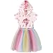 My Little Pony Pinkie Pie Girls Hooded Tulle Dress with Ears and Tail for Toddler and Big Kids -  Children's Apparel Network, Ltd., NHPD7005-RUL