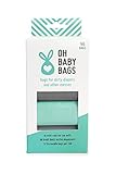Oh Baby Bags Bulk Refill Box - Recycled Scented Disposable Plastic Bags for Dirty Diapers and Other Messes - Refills Only - 8 Rolls, 96 Bags Total - Seafoam and Gray