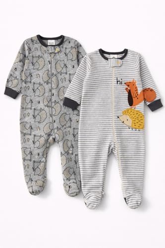 Image of TuddyBuddy 100% Cotton Multi Color Zipper Romper Sleepsuit /Romper /Jumpsuit for Baby Boy & Baby Girl