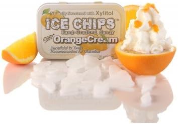 ICE CHIPS Orange Cream Xylitol Mints 6 Single Tins