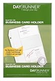 Day Runner Top-Loading Business Card Holder, Clear, 5.5 x 8.5 Inches (041-120)