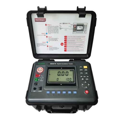 10KV Digital Insulation Meter Insulation Resistance Tester and megohmmeters High Voltage Resistance Multimeter with Absorption Ratio and Polarization Index Measurement