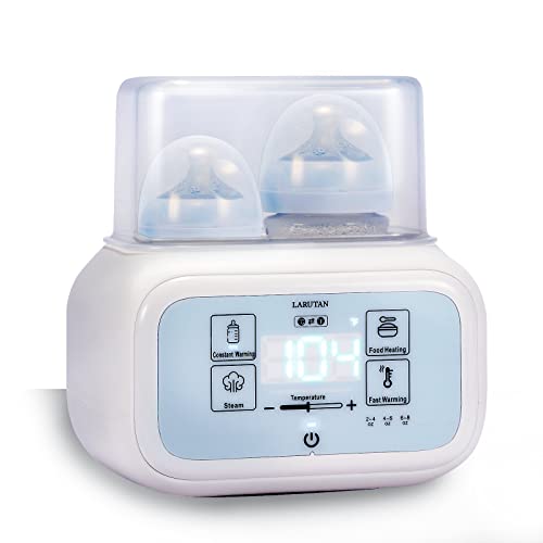 Baby Bottle Warmer Sterilizer LARUTAN 9-in-1 Baby Bottles Baby Food Formula or Breastmilk