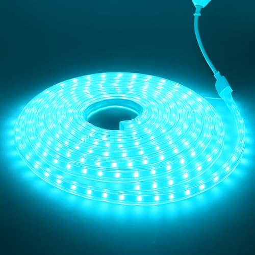 Image of Gesto 50 Meter Rope LED Strip Lights | 120 LED /Mtr Waterproof Outdoor Lights for Balcony, Home Decor, Cove Light for False Ceiling | Flexible, Cuttable Strip Light for Diwali Decoration - Ice Blue