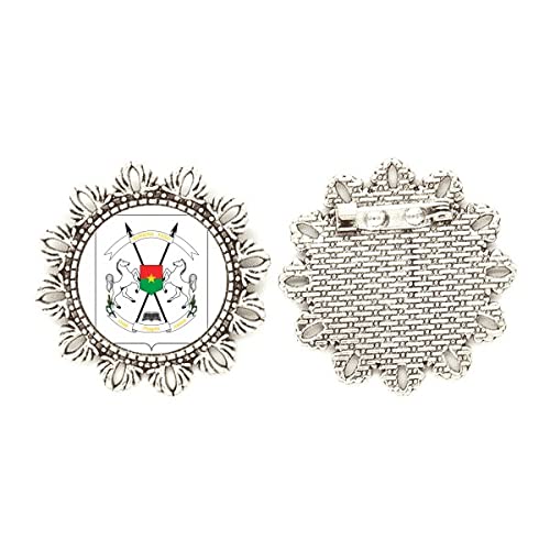 Broche de flor plateada medium accesorio de moda mujer Ouagadougou Burkina Faso