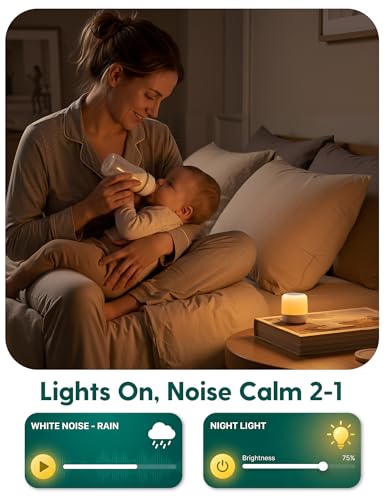 Image of Babelio Pocket Glow White Noise Machine for Travel, 9-Color Light | 20 Non-Looping Sounds, USB-C Rechargeable, Auto-Off Timer, Last-Setting Memory, Compact Pocket Design