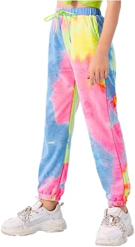 Girls Sweatpants Tie Dye Joggers 