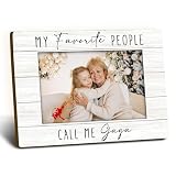 Foyoulame Gaga Gifts Picture Frame 4x6, Gagas Wooden Picture Frame, Christmas Mothers Day Birthday Gifts for Gagas Grandma from Grandkids, Call Me Gaga Decorative Photo Frames for Table Desk Decor