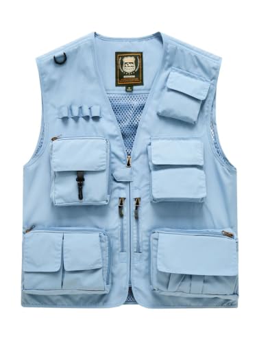 Image of Hbufnha Outdoor Fishing Hunting Vest Multi Pockets Work Cargo Jacket