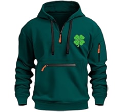 Amazon.com: Shunking St Patricks Day Hoodies Mens Four Leaf