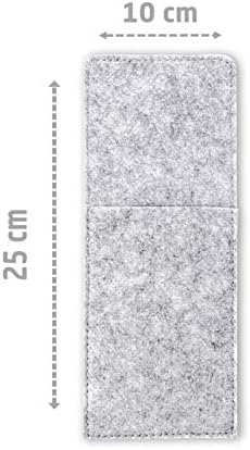 miqio ® - Designer cutlery bags made of felt, washable, set of 10, Scandinavian decoration, matching place mats, place set, table cloths, mottled grey