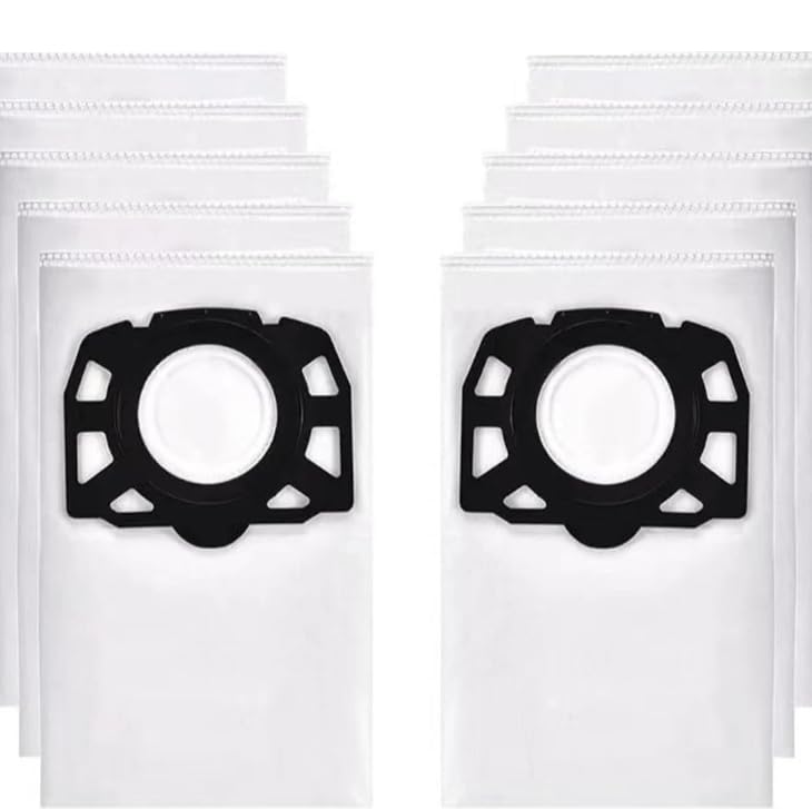 掃除機用バッグfor Karcher、KFI 357、KWD1、KWD2、KWD3、WD2 Plus、WD3、SE 4001、SE 4002、WD 3.200-WD 3.800 M、2.863-314.0に対応(10PCS)