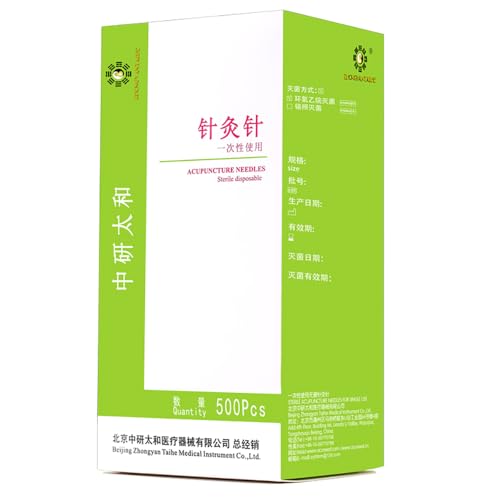 ZHONGYAN TAIHE 500 Stück Akupunktur Mit Schlauch Scharfe Nadel Alle Größen Akupunktur Einweg Steril Schönheit 1 Box Massage-Sterilisations (0.16 * 7mm)