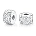 JewelrieShop 2 Pcs European Beads Stopper Clip Lock Beads Spacer Charm for Bracelet, Openable