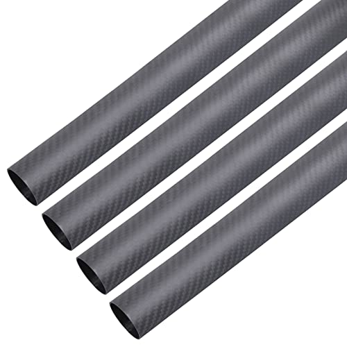 Matte finish carbon fiber tubes (4 pcs) 420mm 40x37mm