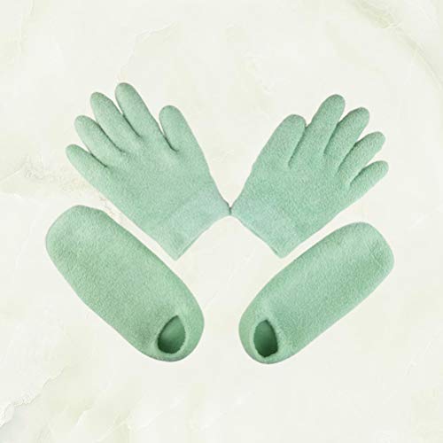 1 conjunto de meias de luvas hidratantes para as maos Conjunto de meias hidratantes para os pes Gel