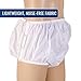 MABIS Waterproof Incontinence Underwear for Disabled, Elderly, Handicapped, Potty Training, Pregnancy or Postpartum, Snap On, Large 38-44 Inches