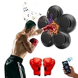 RedRoko Musical Boxing Machine, Smart Music Boxing Machine with Bluetooth, Boxing Game Trainer, Fun, Wall Mounted Punching Pad Bag with Stand, Musical Boxing Machine with Gloves for Kids and Adults