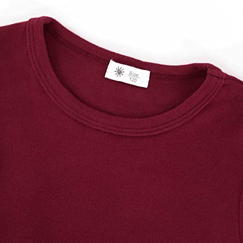 Image of POBIDOBY Toddlers Long Sleeve T-Shirt Soft Cotton Top Tees for Girls and Boys 1-Pack