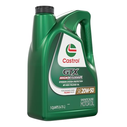 Castrol GTX High Mileage 20W-50 Synthetic Blend Motor Oil, 5 Quarts, Pack of 3 - Image 4