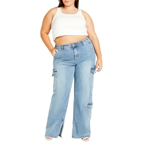 City-Chic-Womens-Apparel-Womens-CITYCHIC-Plus-Size-Jean-Cargo-Luna-Light-Denim 41FEg9sbg1L