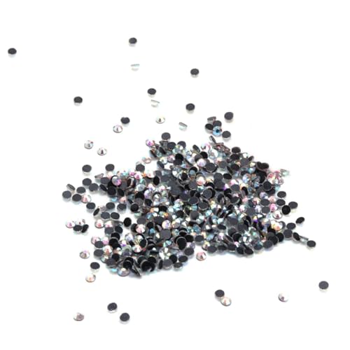 AUTSUPPL 1440pcs Ss16 4mm Crystal Ab Resin Rhinestones Flatback 12 Faceted Cut Easy to Apply for DIY Decorating Handbag Cellphone Embellishment