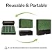 ODQPIS Artificial Boxwood Hedge Wall,Greenery Fake Faux Grass Backdrop Divider with Black Steel Planter Box,Outdoor Privacy Panels for Patio,Balcony,Restaurant,Garden,Party Décor 48