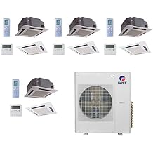 Gree 42,000 BTU Multi21+ Quad-Zone Ceiling Cassette Mini Split Air Conditioner Heat Pump 208/230V SEER 21 12-12-12-12