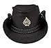 Produktbild H15 Cowboyhut Skull - Lemmy Style Lederhut aus hochwertigem Rinderleder (XL)