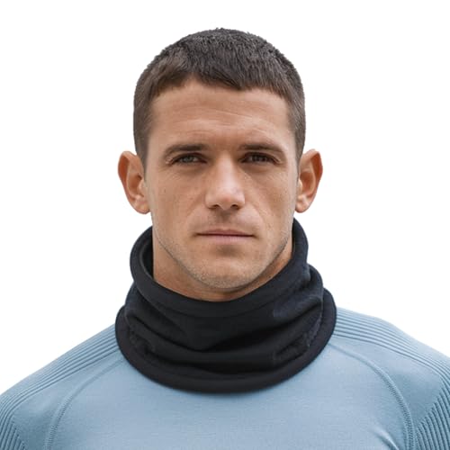 Generico Braga de cuello para hombre | Braga de cuello de mujer de forro polar y algodón, invernal y verano para moto, esquí, montaña y senderismo, se puede utilizar como pañuelo, bajo casco y