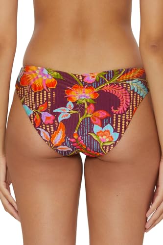BECCA Women's Portofino Bikini Bottom, Floral Print, Cheeky Coverage, Swimwear Separates3