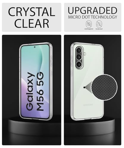 Image of WOW IMAGINE Transparent Back Cover Case for Samsung Galaxy M56 5G | Galaxy F56 5G | Raised Bumps for Full Device & Camera Protection Shockproof TPU Silicone Mobile Case - Transparent
