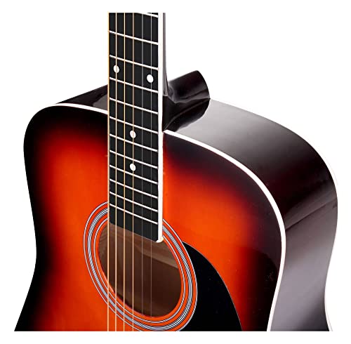 Classic Cantabile guitare acoustique folk set démarrage incl. kit d’accessoires à 5 pièces, sunburst - Les Beatles, Paul McCartney, John Lennon, RIngo Starr, George Harrison Classic Cantabile guitare acoustique folk set démarrage incl. kit d'accessoires à 5 pièces, sunburst – Image 5