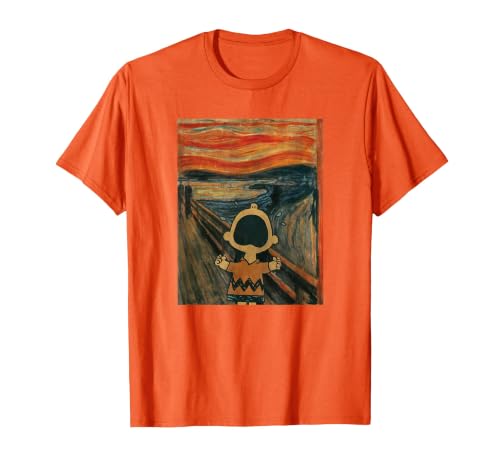 Peanuts - Charlie Brown - Scream T-Shirt, Men, Orange, 3X-Large