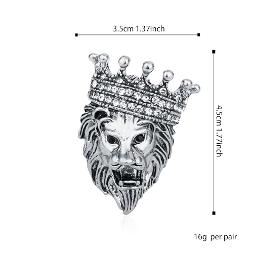 Image of Lion Vintage Men Brooch Pins for Suits Pin Women Brooch Pin Animal Lapel Pin Safety Pin Punk Suit Tie Pin Husband Boyfriend for Valentine's Day Anniversary Birthday Gifts