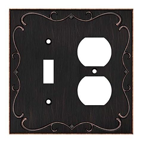 Elegant French Cabriole Wall Plate in Aged Bronze Cover