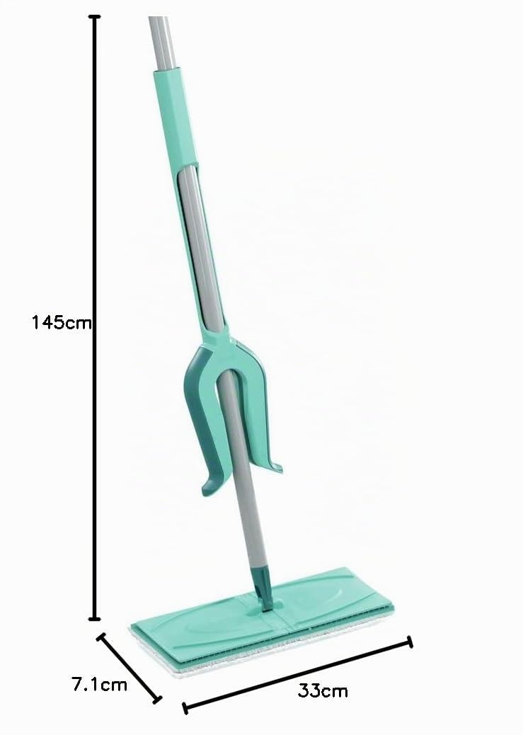 Leifheit 56553 Picobello XL micro duo - Mopa, Gris/Turquesa, pack de 1 unidad | Microfibra de 2 fibras para todo tipo de suelos, articulación 360°, limpieza bajo muebles, funda lavable a 30-40 °C