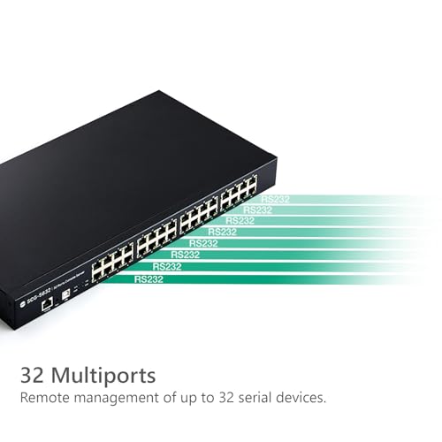 Image of 32-Port Console Server, RS232 Serial to Ethernet Device Server, SCG-5632