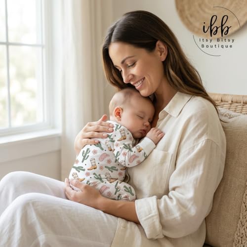 Image of ITSY BITSY BOUTIQUE Viscose Bamboo Baby Pajamas - Boys and Girls Footie Sleeper Convertible 2-Way Zipper Sleeper