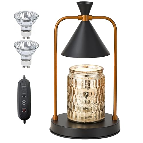 Qoyntuer Candle Warmer Lamp with Timer, Dimmable Candle Light Electric
