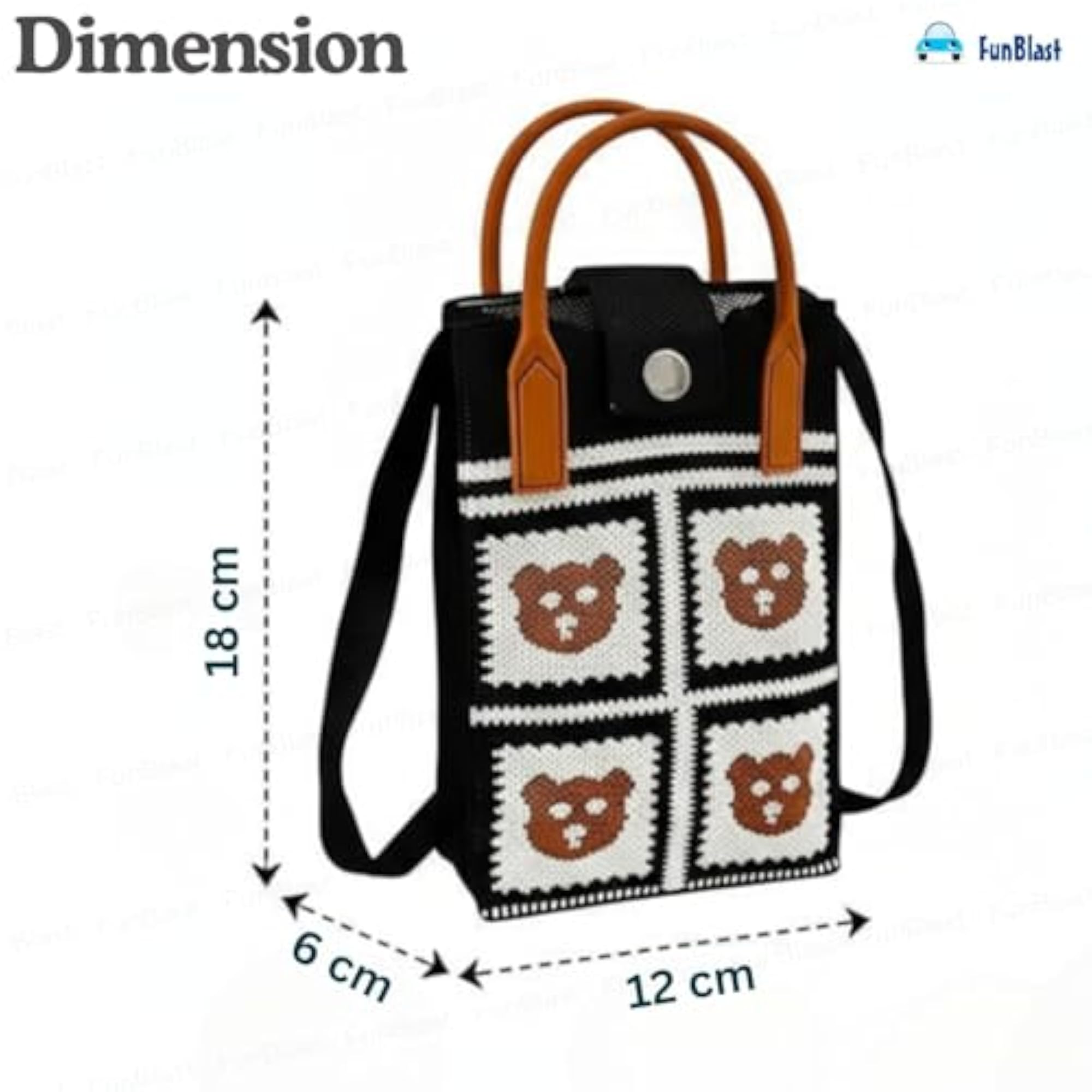 Stylish Crossbody Mobile Sling Bag with Silicone Handle